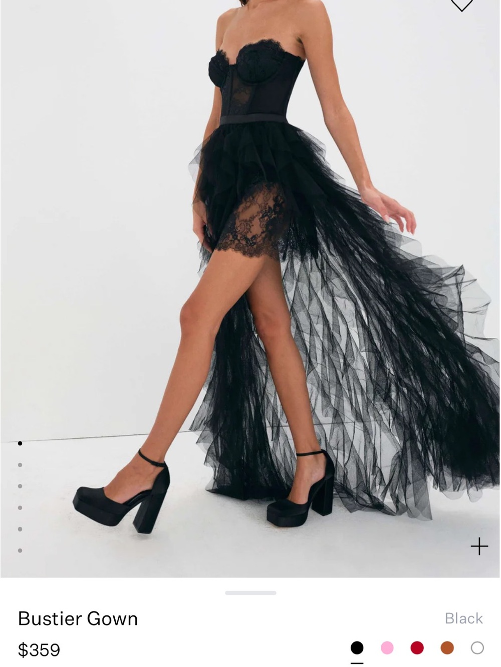 For love and lemons bustier gown
